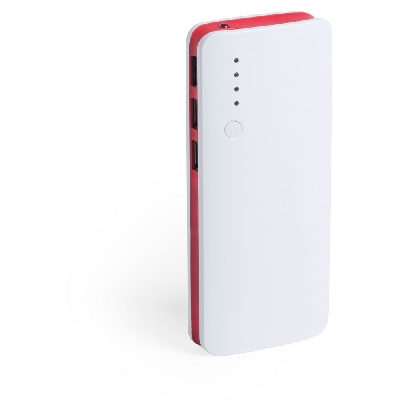 Power bank 10000 mAh, rouge en ABS Photo 2